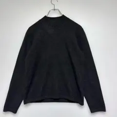 （株）レナウン　カシミヤ100% 黒い長袖ニットセーター 軽い　薄手　ブラック