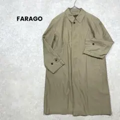 a1035＊FARAGO トレンチコート　ベージュ　内側ベスト付き　オフィス