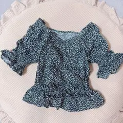 美品！半袖 レディース ブラック 花柄 細見え