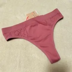 トリンプ　ピンク Tバックショーツ Mサイズ 透かし模様