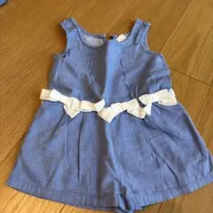 Petit Bateau リボン付きロンパース 80サイズ