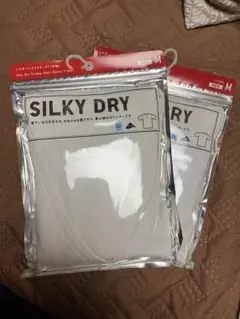 ★未開封2セット★ユニクロ 紳士用 シルキードライVネック半袖 白 Mサイズ