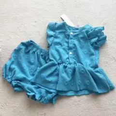 SHEIN ブルー セットアップ ショートパンツ 18-24M 90サイズ