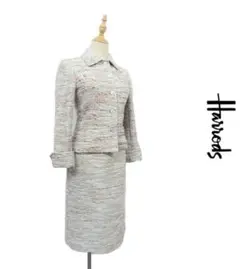 L155/ Harrods セットアップ スーツ ツイード 2 ブルー系
