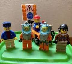 【LEGO】 ミニフィグ5体と車両セット