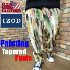 RE1-018【USA古着 IZOD】良フェード ペインティングパンツ