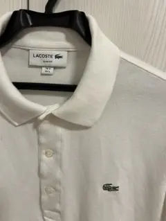 LACOSTEラコステ　ポロシャツ白スリムフィットUS S （日本サイズM相当）