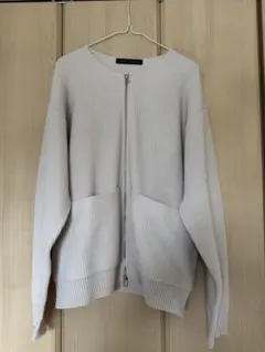 【完売品】【nano universe】畔編みニットブルゾン