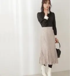 完売　プロポーション　モールレースマーメイドスカート　美人百花掲載◆6275