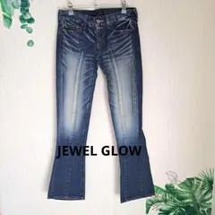 【JEWEL GLOW】 ブーツカットデニム ダークブルー サイズ25