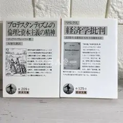 プロテスタンティズムの倫理と資本主義の精神 経済学批判 2冊セット