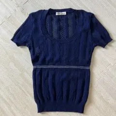 ERMANND DAELLI ★ネイビー 半袖ニット