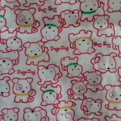 犬のイラスト コットンプリント生地