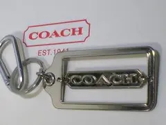 ★未使用☆稀少★COACHコーチ■フルメタルチャームプレート キーホルダー■本物
