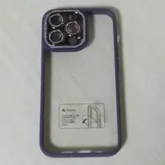 su891 Iphone 13 Pro ケース クリア カバー パープルフレーム