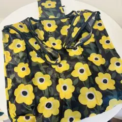 花柄エコバッグ 折りたたみ式