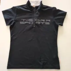TIGORA SPORTS ブラック ゴルフポロシャツ