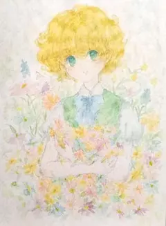 手描きイラスト　花束　オリジナル