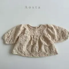 aosta ブラウス　ベージュ　 女の子　ベビー服　秋服　トップス
