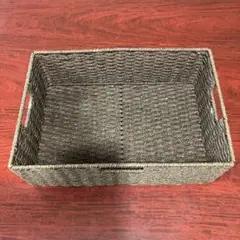 ブラウン長方形収納カゴ