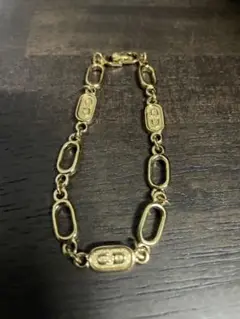 【極レア品】Dior ブレスレット CD ロゴ ヴィンテージ ゴールド 刻印あり