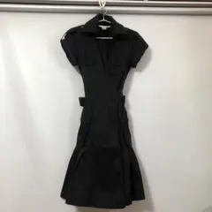 ［美品］DIANE von FURSTENBERG シャツワンピース 黒
