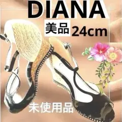 美品未使用✨迷彩柄ウェッジサンダル24cm相当DIANA 平成ギャルコーデにも◎