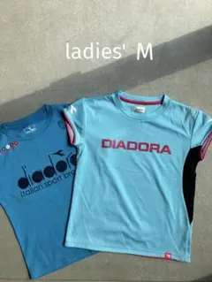 DIADORA 水色 Tシャツ レディースM 2枚セット