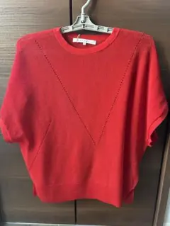 LILASIC 半袖ニットセーター F レッド