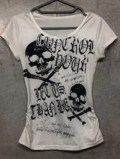 00s - skull grunge T-shirt - archive V 系