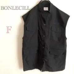 BONLECILL ジレ ベスト 上着 ノースリーブ ブラック フォーマル F