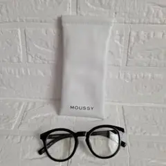 MOUSSY ブラック オーバーサイズ メガネ