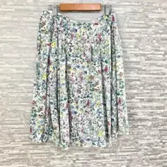 AMACA アマカ 花柄 フレアスカート 裏地付き 春夏 きれいめ　ガーリー
