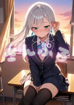 ◆ましろ◆A4サイズ ポスター AIイラスト 最高画質 アニメ セクシー 8