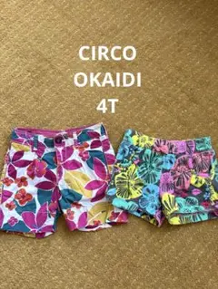 OKAIDI CIRCO キッズ　海外　花柄 半ズボン 2枚セット　4T