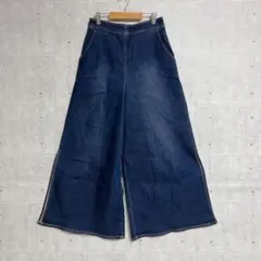 【Rouge Diamant】　デニムワイドパンツ　（３８）　スリット　バギー