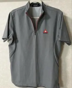 i-cooSport グレー ハーフジップシャツ