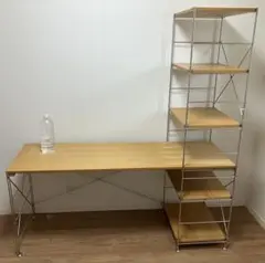 【廃盤品】MUJI 無印良品 スチールユニットシェルフ・デスク 160x80 東京ミッドタウン】ユニットシェルフ・デスクセット｜ 無印良品