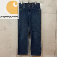 US輸入 carhartt カーハート ストレート デニム ジーンズ ロゴパッチ