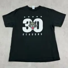 ウルブズ　チームロゴ　オオカミ　トップス　半袖Tシャツ　古着　ブラック　黒　XL