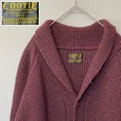 美品) クーティ COOTIE ケーブルニット 赤系 ウール混 Lサイズ