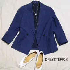 DRESSTERIOR ドレステリア テーラードダブルジャケット ネイビー 38