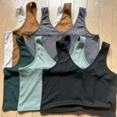 SHEIN リブ編みタンクトップ 6枚セット