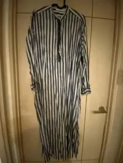 ヌキテパ シルク ワンピース ストライプ