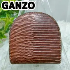 GANZO コインケース ブラウン リザード 希少 ガンゾ 小銭入れ 茶 レザー