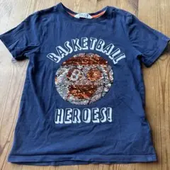 H＆M エイチアンドエム　スパンコール　Tシャツ　バスケ　120 130