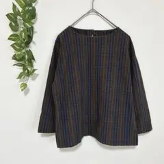 madulation イトキン　チェックシャツ【38】ブラウン系　コットン