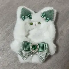 着ぐるみ　ぬい服　ちびぐるみ　緑 白 猫