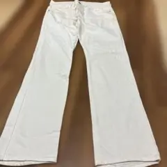 トルネードマートのシューカット ダメージホワイトブーツカットデニム　Ｌ