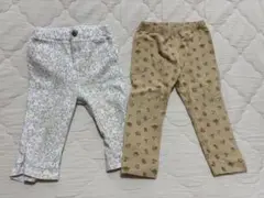 UNIQLO プティマイン　ボトムス　スパッツ　90 花柄　ピクサー